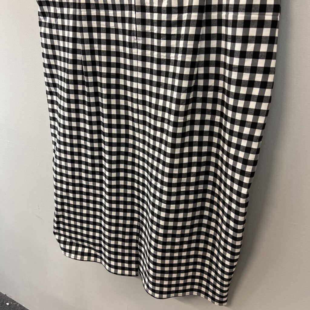 Unique Vintage Black/ White Checkered Sleeveless Dress 3X