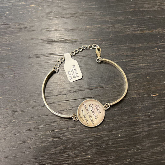 Best Friends Bangle Bracelet Silver