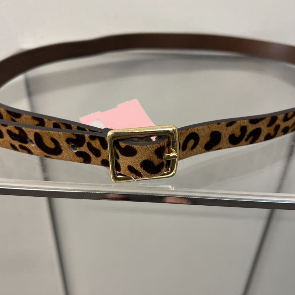 Brown Leopard Print Belt Medium