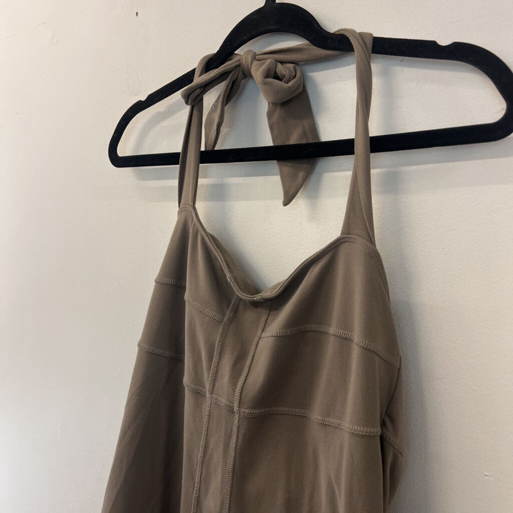Athleta Green Halter Neck Athletic Dress Small
