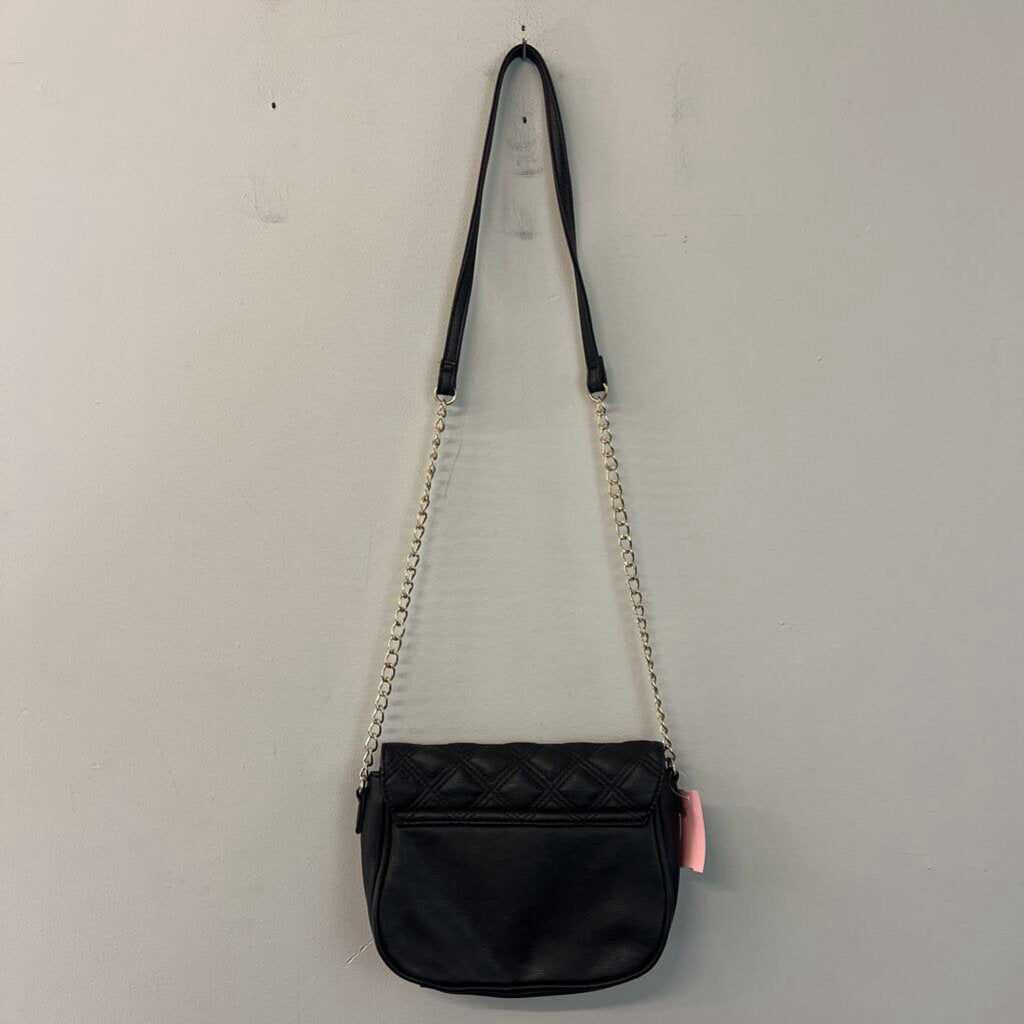 Black/ Gold Quilted Crossbody Purse