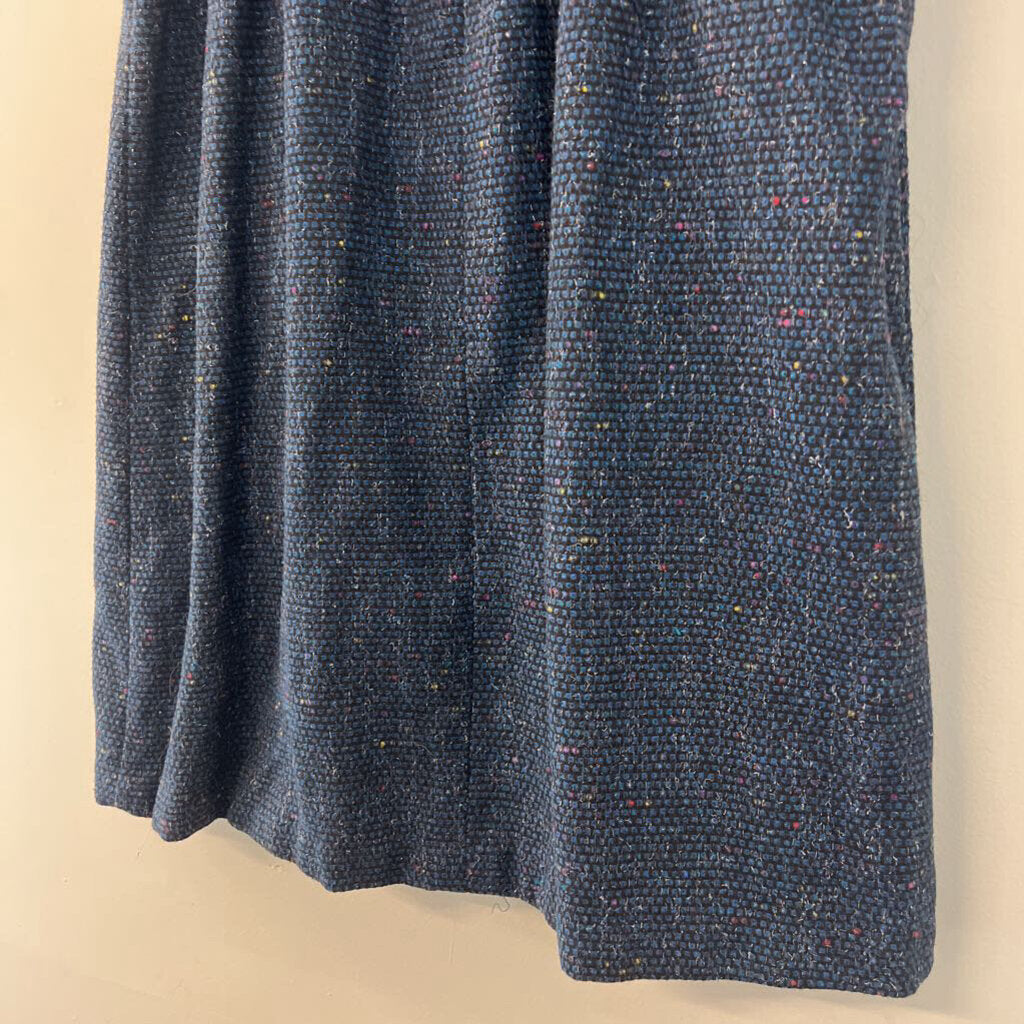 Vintage Norton McNaughton Blue Tweed Midi Skirt 14
