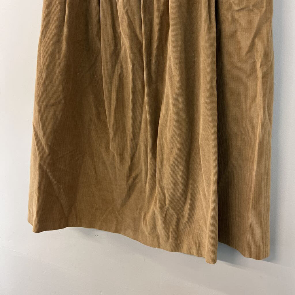 Vintage Carroll Reed Brown Corduroy Midi Skirt 14