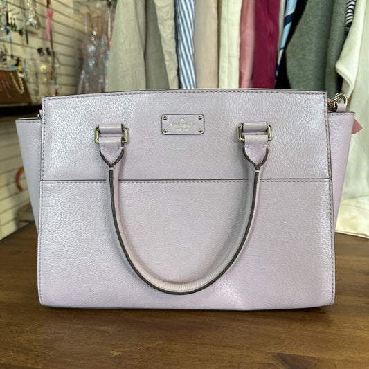 Kate Spade Light Purple Leather Medium Boxy Purse