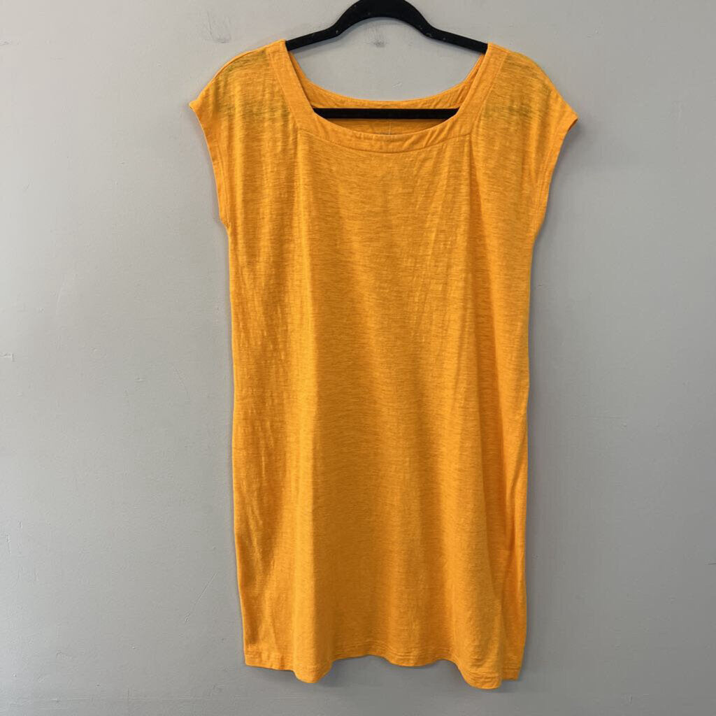 Eileen Fisher Orange Short Sleeve Shift Dress Extra Small