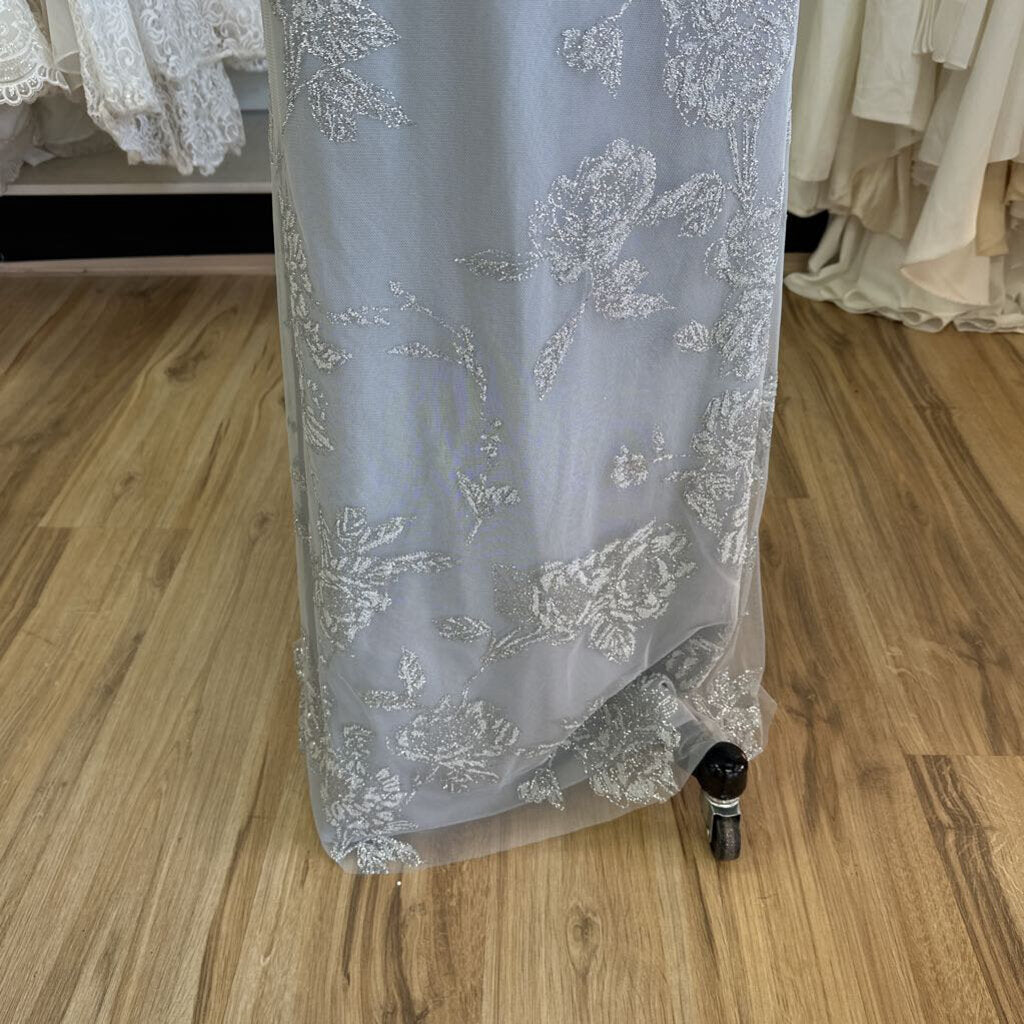 Hayley Paige Occasions Strapless Glitter Tulle Dress 10