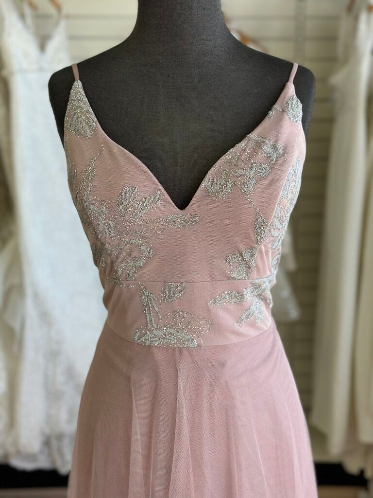 Hayley Paige V-Neck Tulle Dress 12