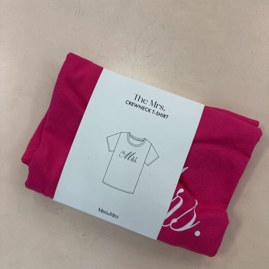 Hot Pink 'The Mrs' Short Sleeve Graphic Tee Extra Large
