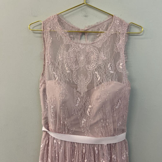 Hitherto Lavender Lace Tie Waist Dress 10