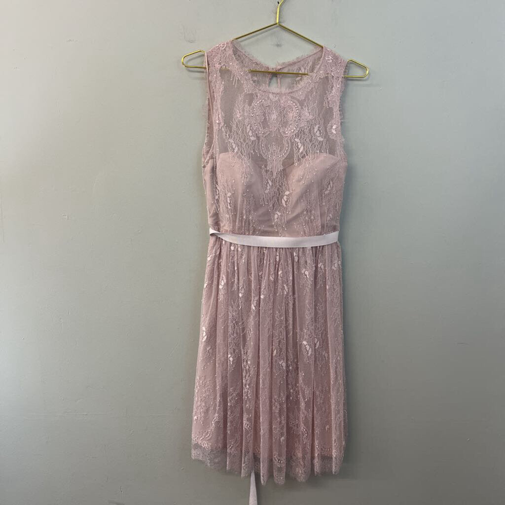 Hitherto Lavender Lace Tie Waist Dress 10