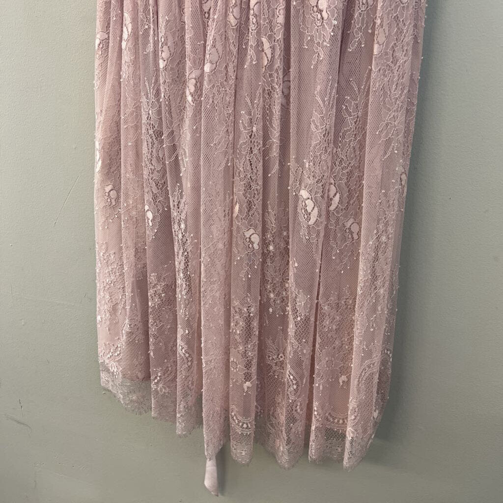 Hitherto Lavender Lace Tie Waist Dress 10