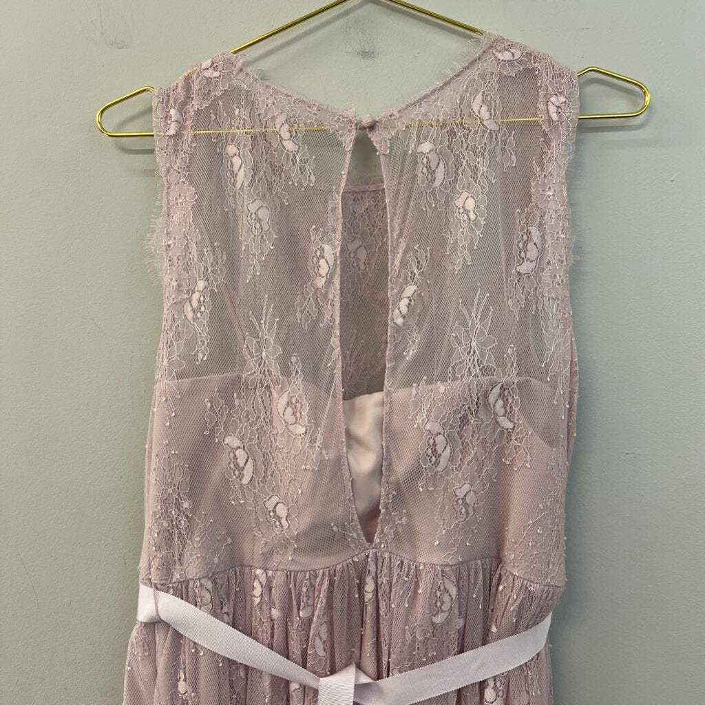 Hitherto Lavender Lace Tie Waist Dress 10