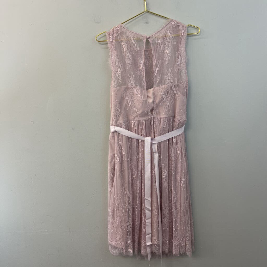 Hitherto Lavender Lace Tie Waist Dress 10