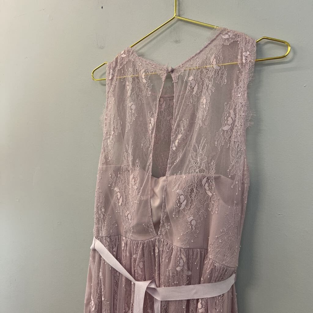 Hitherto Lavender Lace Tie Waist Dress 10