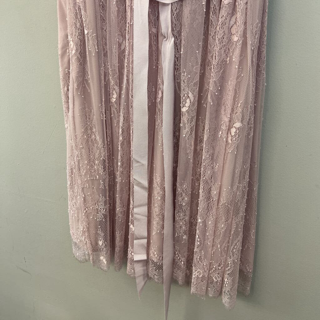 Hitherto Lavender Lace Tie Waist Dress 10