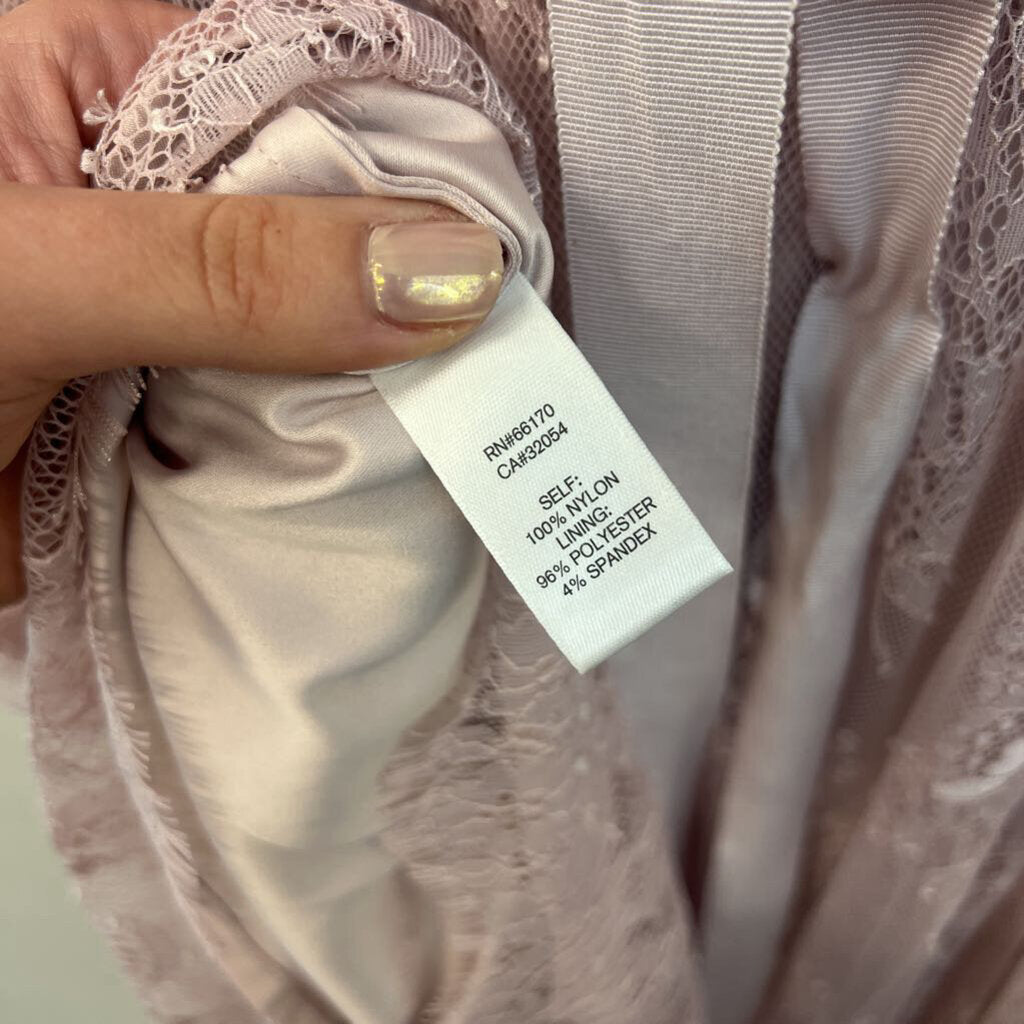 Hitherto Lavender Lace Tie Waist Dress 10