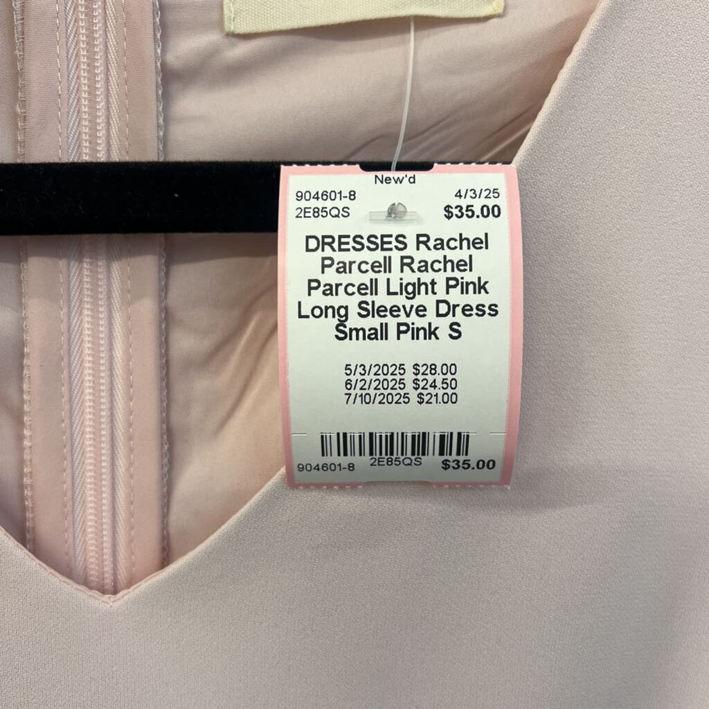 Rachel Parcell Light Pink Long Sleeve Dress Small