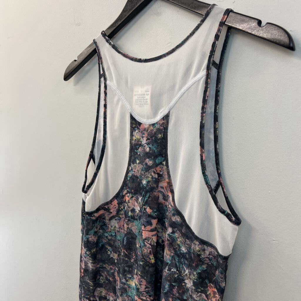 Lululemon Black/ Multi Print Sculpt Tank II Small