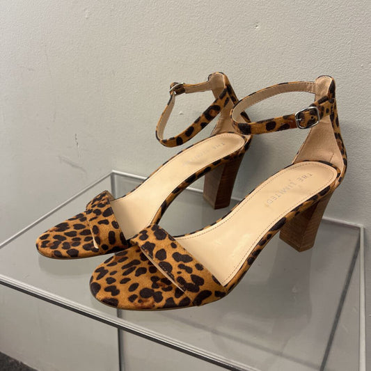 The Limited Brown/ Black Cheetah Print Open Toe Heels 10