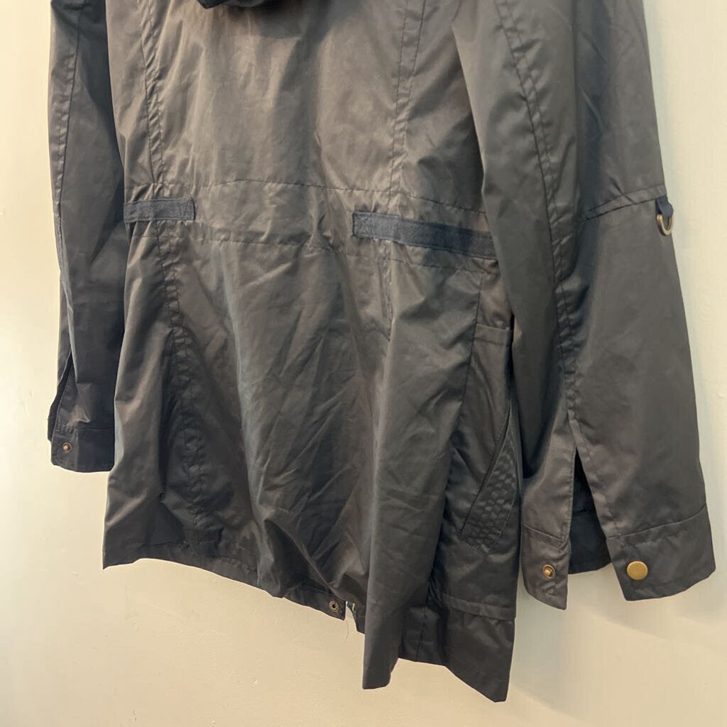 Yoki Outwear Collection Black Lightweight Rain Jacket Large