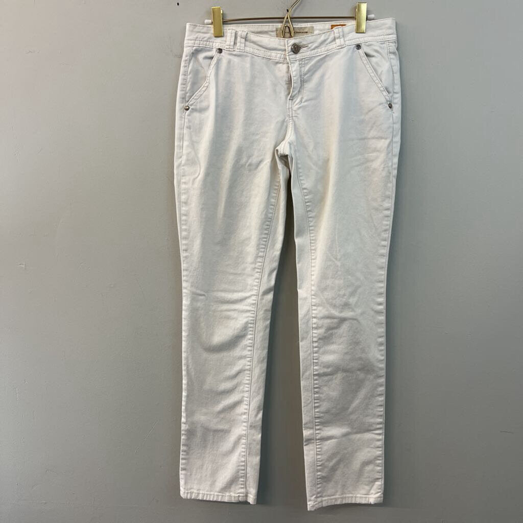 Pilcro White Straight Leg Jeans 26