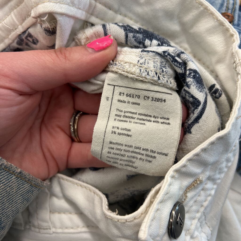 Pilcro White Straight Leg Jeans 26