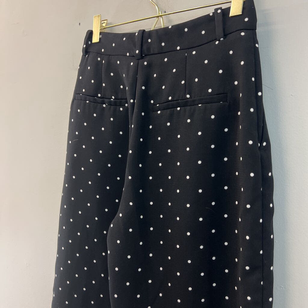 Zara Black/ White Polka Dot Trouser Pants Extra Small