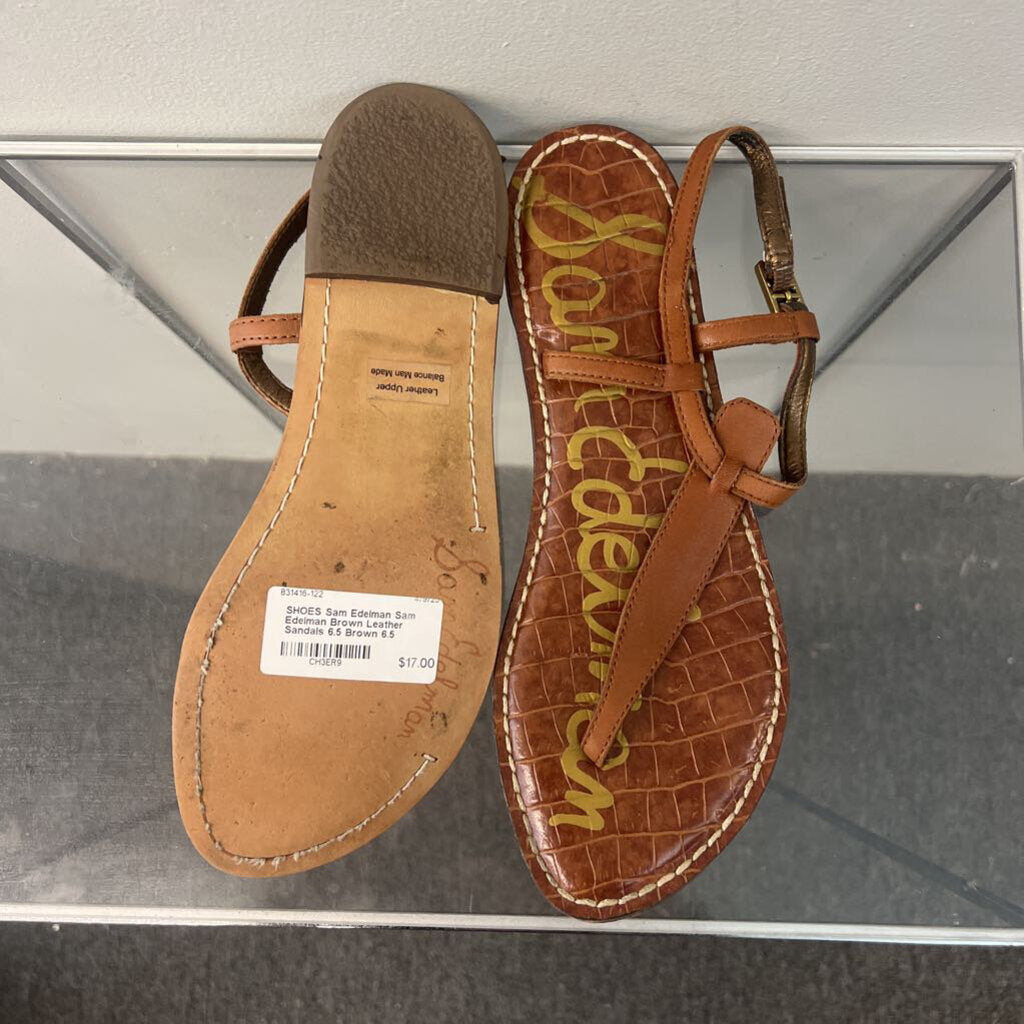 Sam Edelman Brown Leather Sandals 6.5