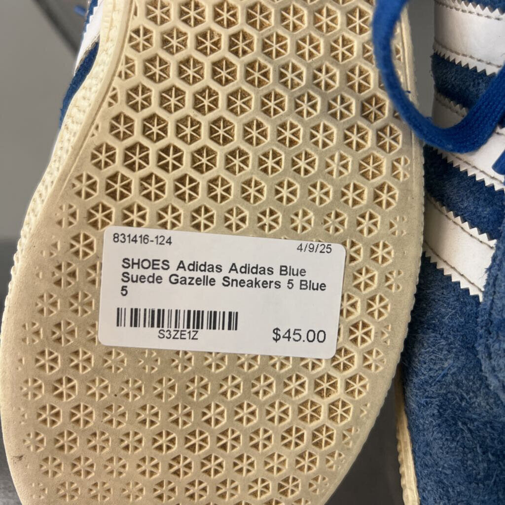 Adidas Blue Suede Gazelle Sneakers 5