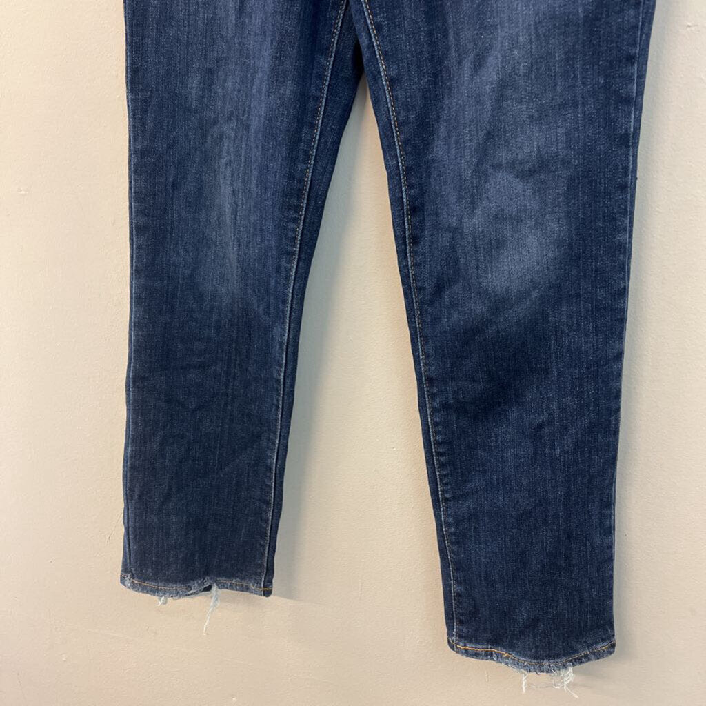 Levi Dark Wash 724 High Rise Straight Crop Jeans 26