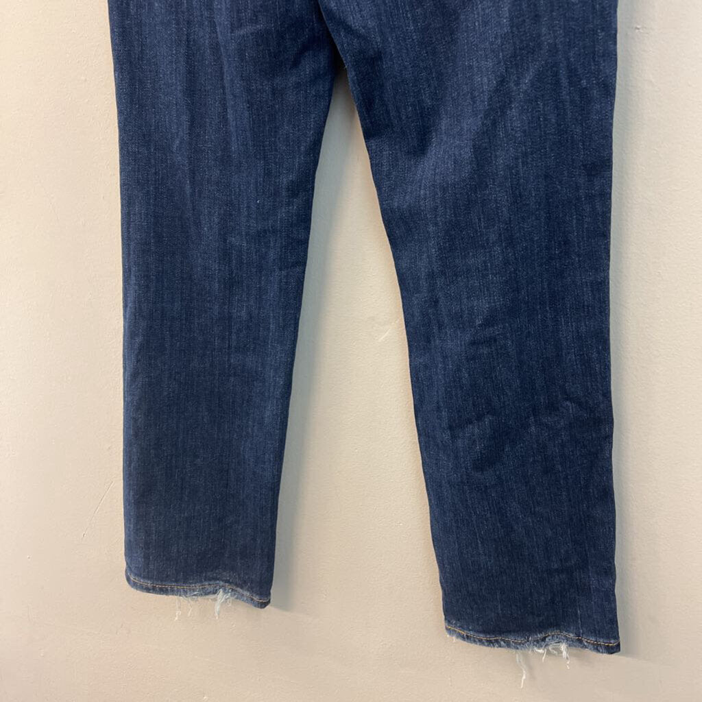 Levi Dark Wash 724 High Rise Straight Crop Jeans 26