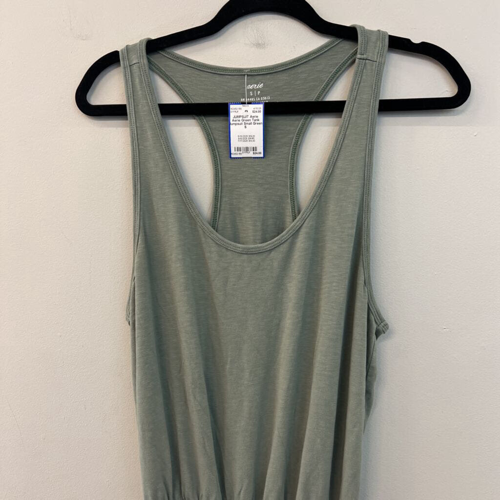 Aerie Green Tank Jumpsuit Small