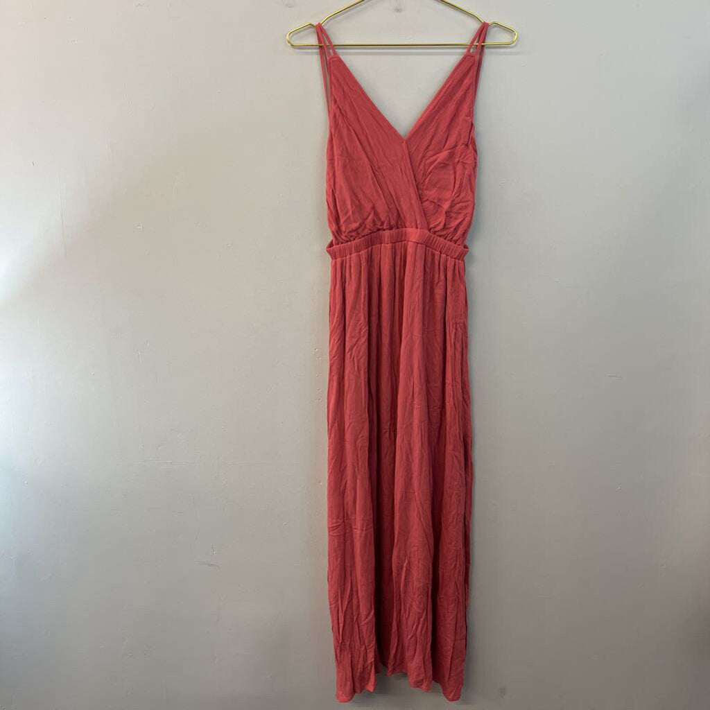 Lulus Mauve Pink Crinkle Maxi Dress Small
