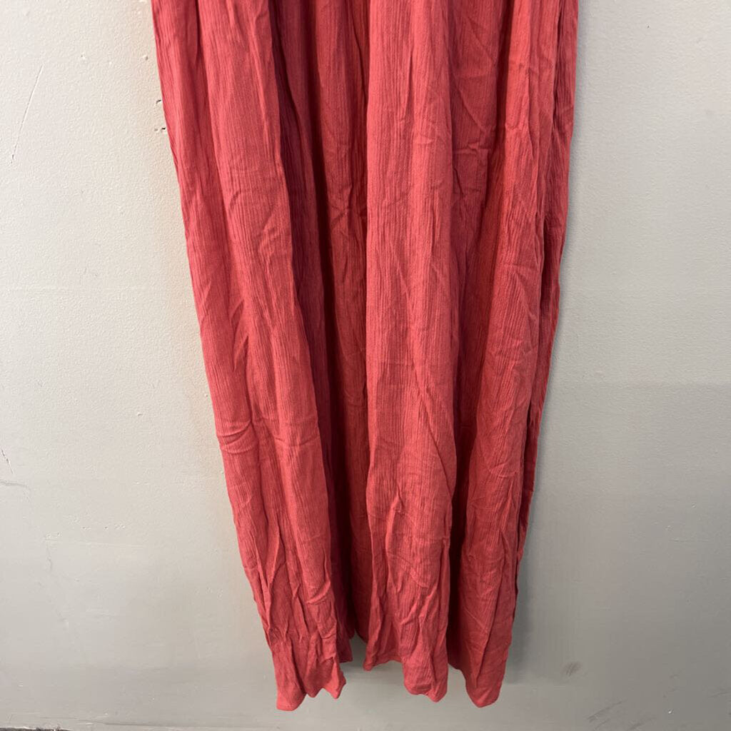 Lulus Mauve Pink Crinkle Maxi Dress Small