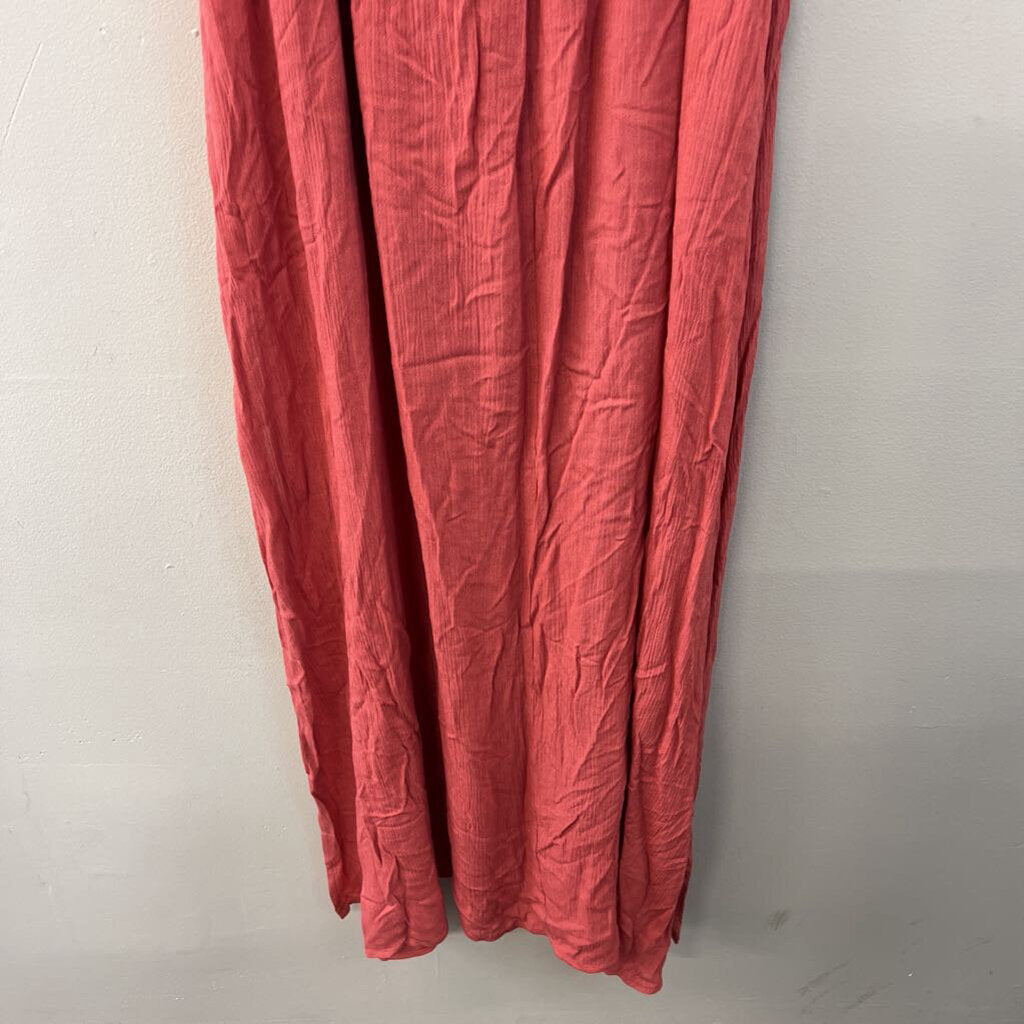Lulus Mauve Pink Crinkle Maxi Dress Small