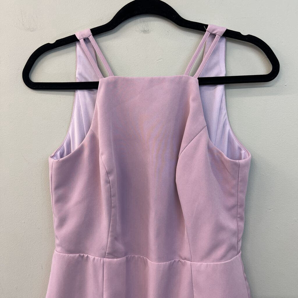 Lulus Purple High Neck Open Back Mini Dress Medium