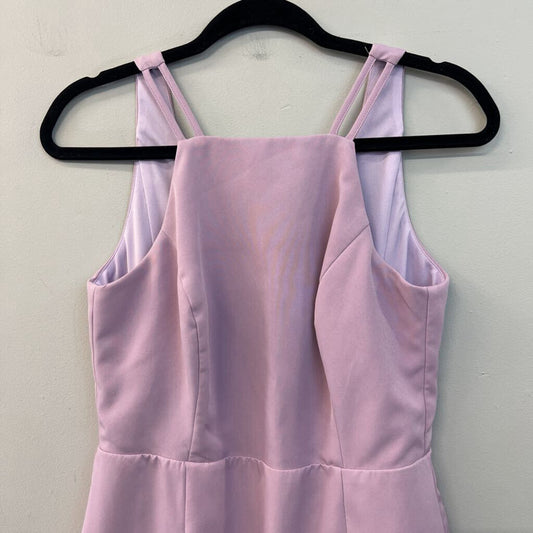 Lulus Purple High Neck Open Back Mini Dress Medium