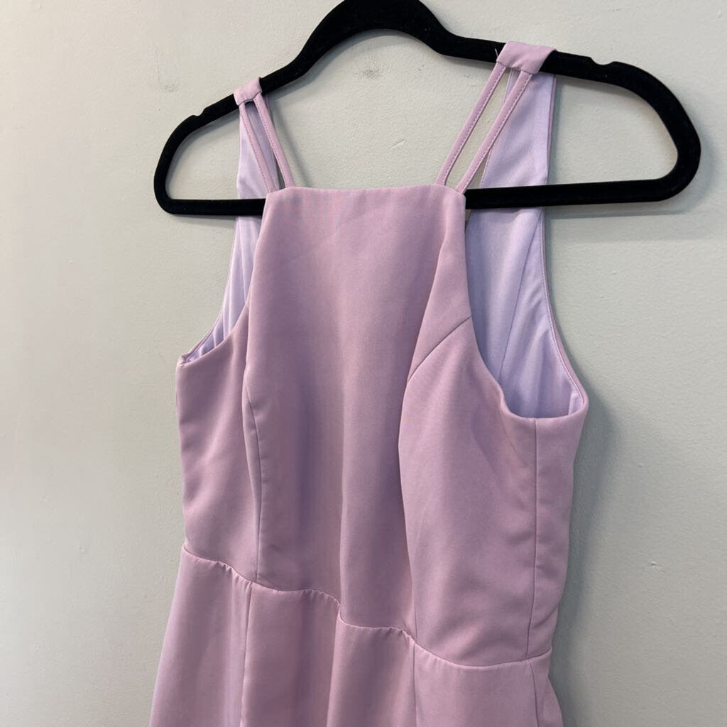 Lulus Purple High Neck Open Back Mini Dress Medium