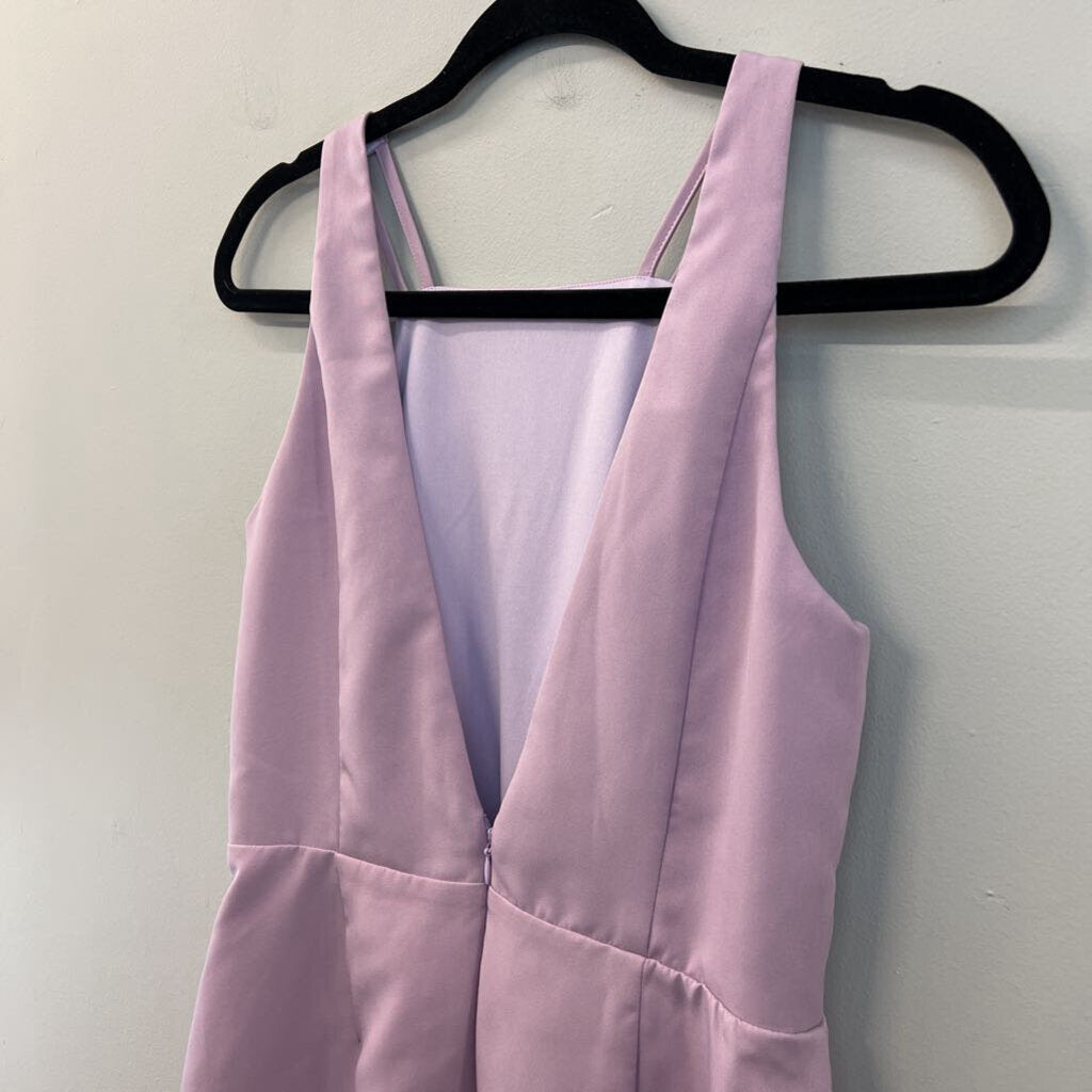 Lulus Purple High Neck Open Back Mini Dress Medium