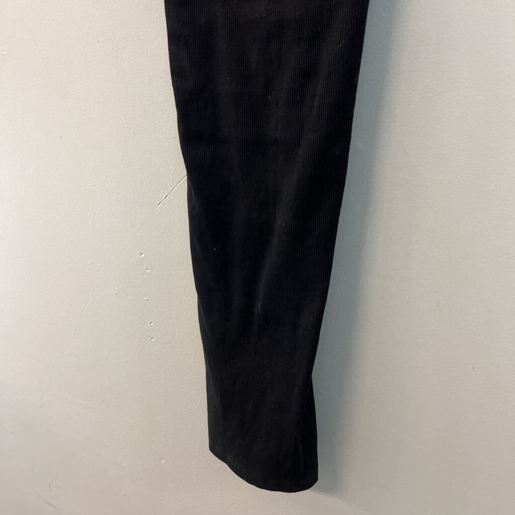 Blacked Ribbed High Neck Mini Dress Large