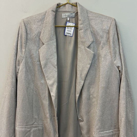 WAYF Grey/ Silver Glitter Sparkle Blazer Jacket Medium