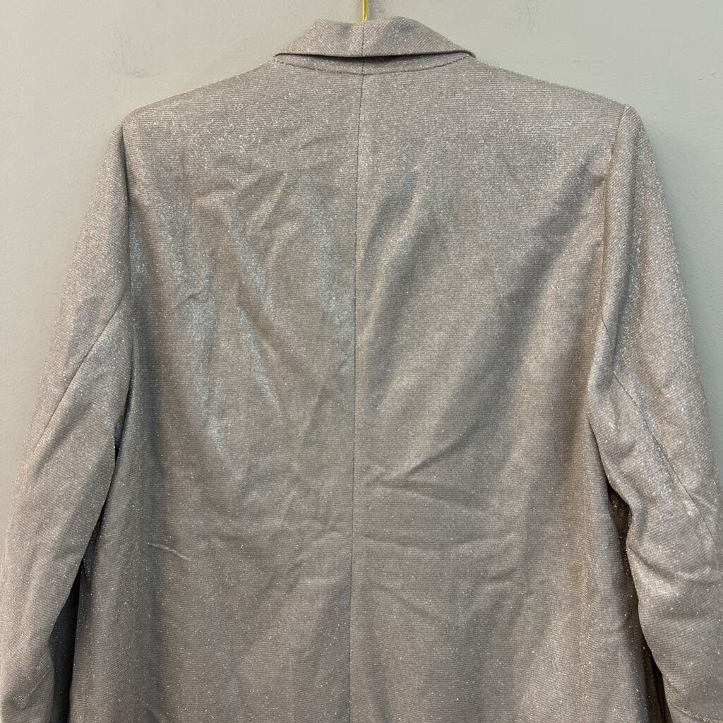WAYF Grey/ Silver Glitter Sparkle Blazer Jacket Medium
