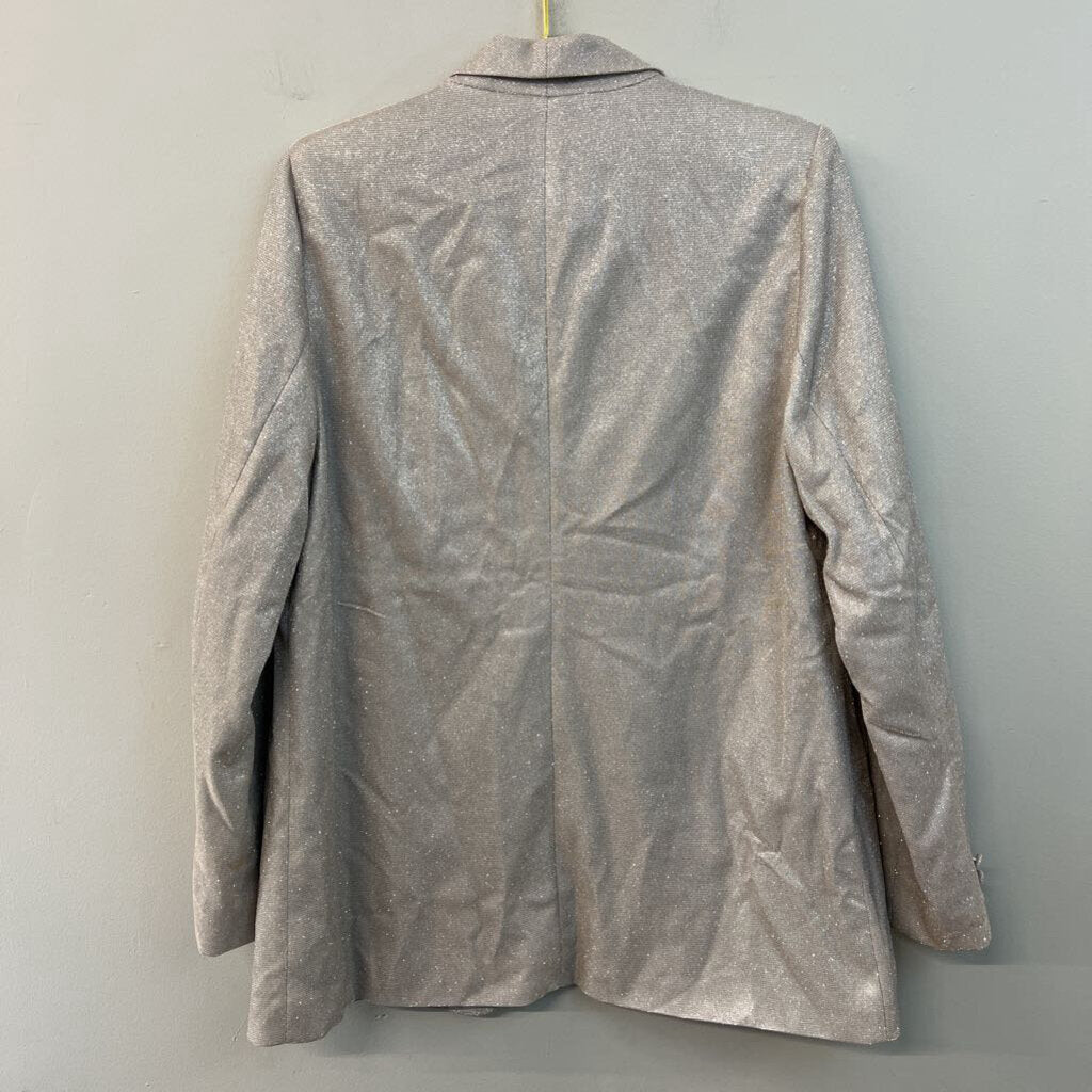 WAYF Grey/ Silver Glitter Sparkle Blazer Jacket Medium