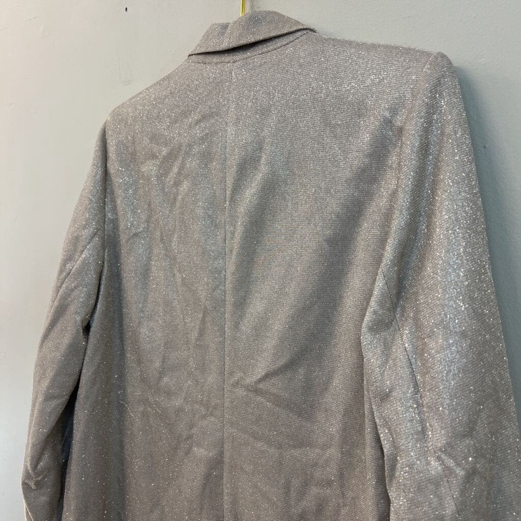 WAYF Grey/ Silver Glitter Sparkle Blazer Jacket Medium