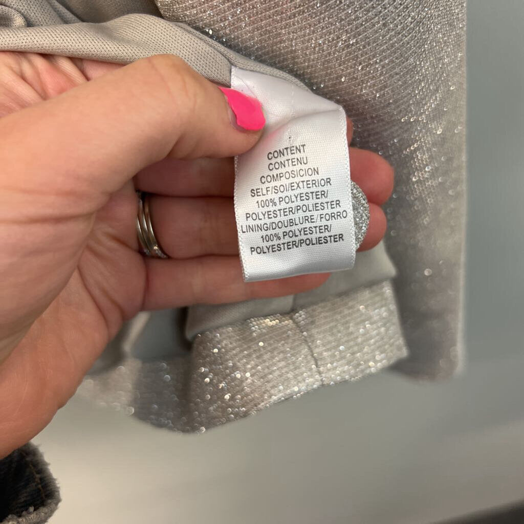 WAYF Grey/ Silver Glitter Sparkle Blazer Jacket Medium