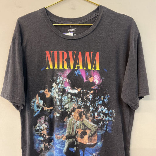 Nirvana Grey/ Multi Short Sleeve Graphic Tee Small