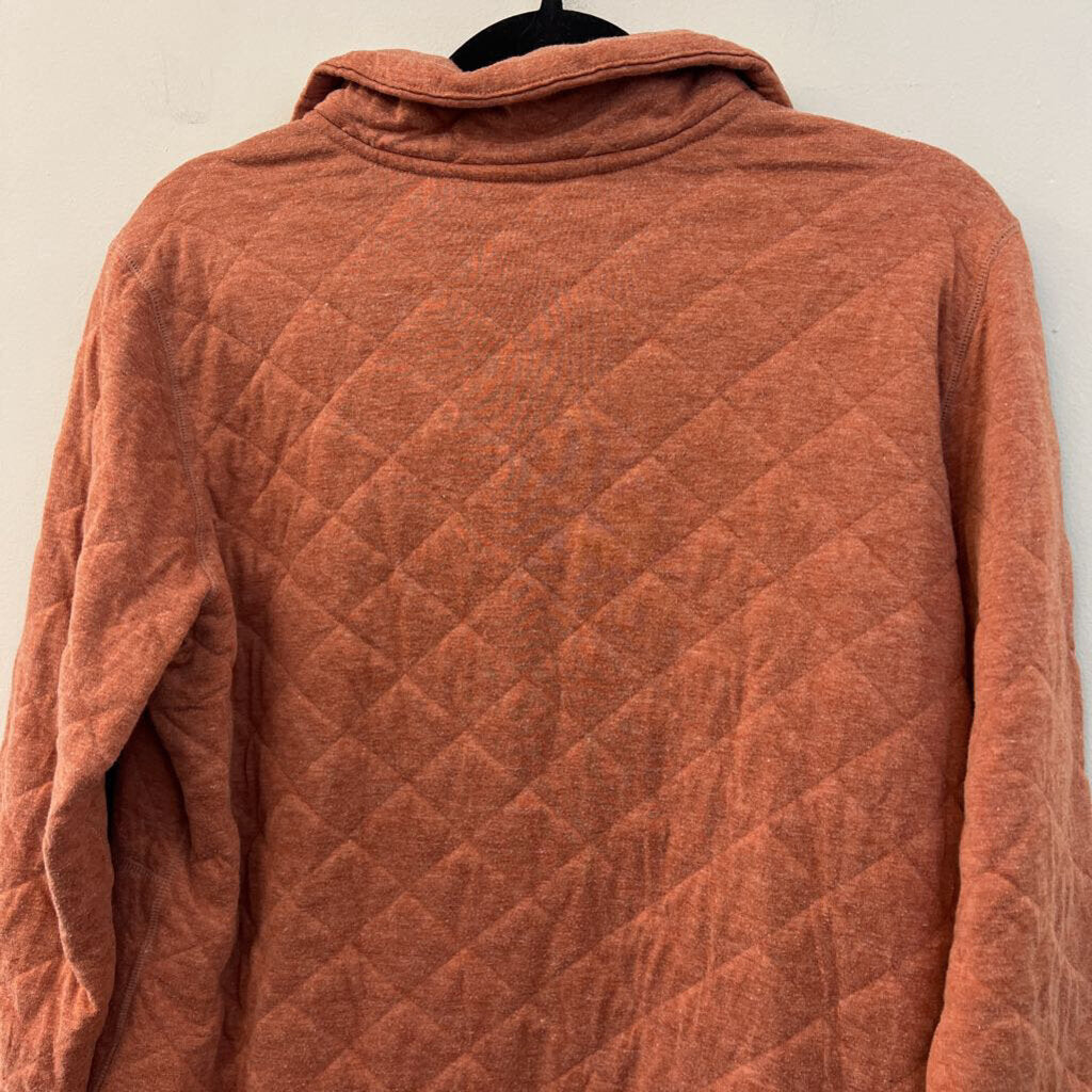 Marmot Orange Quilted Long Sleeve Pullover Extra Large