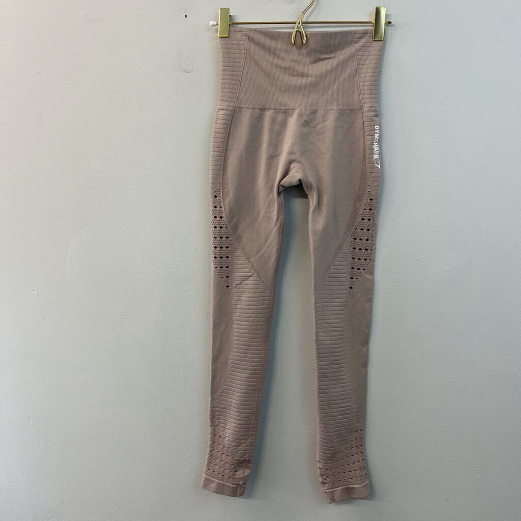 GymShark Mauve Laser Cut Leggings Extra Small