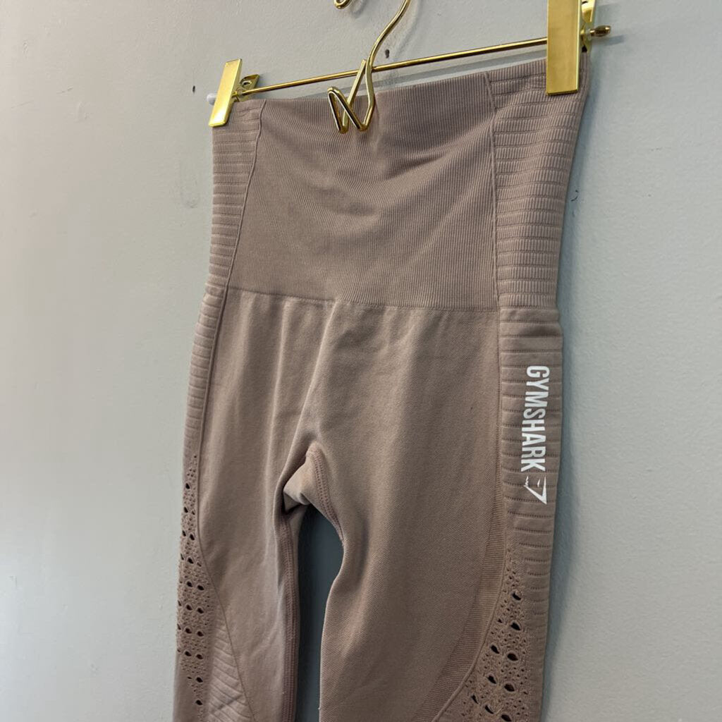 GymShark Mauve Laser Cut Leggings Extra Small