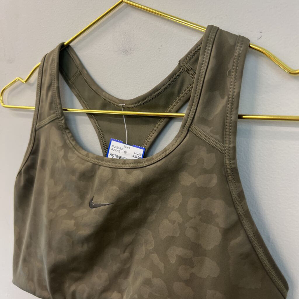 Nike Green Cheetah Print Sports Bra Medium